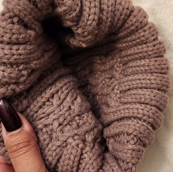 New beanie mauve knit - Picture 3 of 5